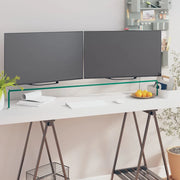 Mobile/Rialzo Porta TV-Supporto per TV in Vetro Trasparente 120x30x13 cm