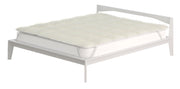 Topper Matrimoniale Trapuntato 300 gr/mq con Elastici Sherpa Bianco