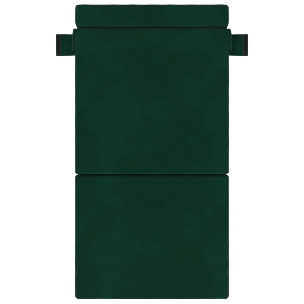 Divano Letto Pieghevole Verde Scuro 190 x 100 x 15 cm Velluto 900111