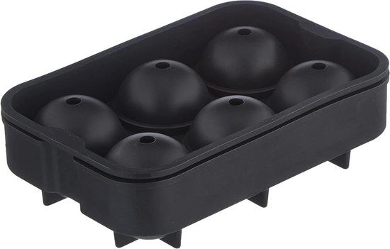 Set di 2 confezioni di ghiaccio in forma di cubo XXL - 6 grandi cubetti di ghiaccio - Diametro 4,5 cm - Silicone - Nero