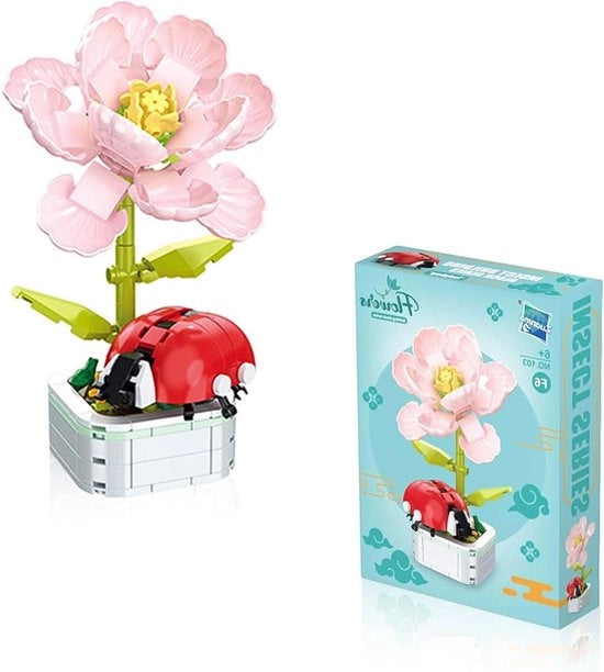 Set di fiori per costruzione - Simulatore di fiori - Giochi di fiori - DIY bouquet - Collezione botanica - Decorazione - Giochi creativi - Bouquet di coniglietti