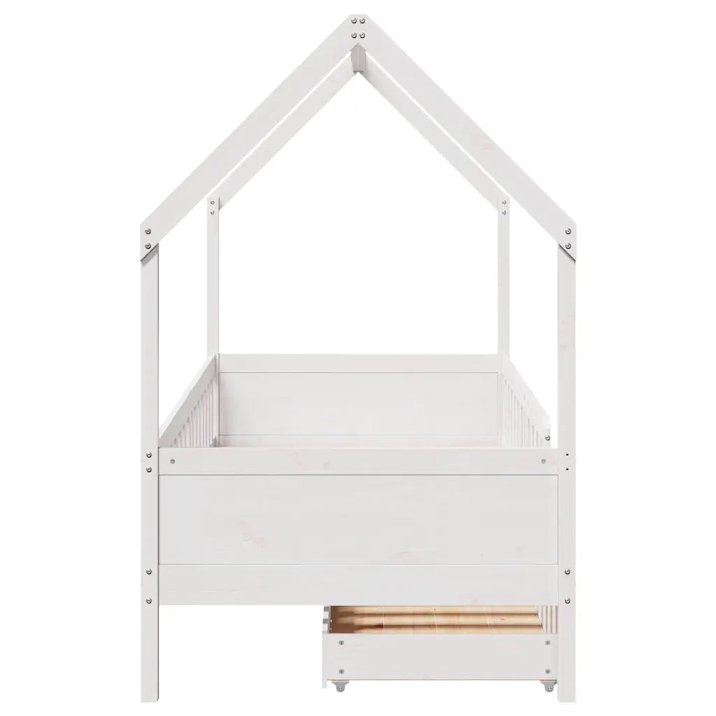 Giroletto Bambini con Cassetti 80x200 cm Legno Massello di Pino