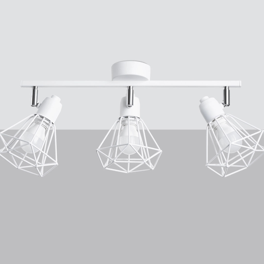 Lampada da parete Artemis Powder Blue 3x10W LED E14 Acciaio bianco moderno