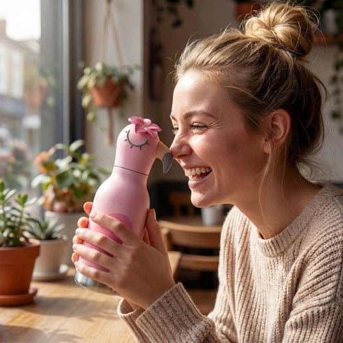 Borraccia Bestie a forma di fenicottero 475ml