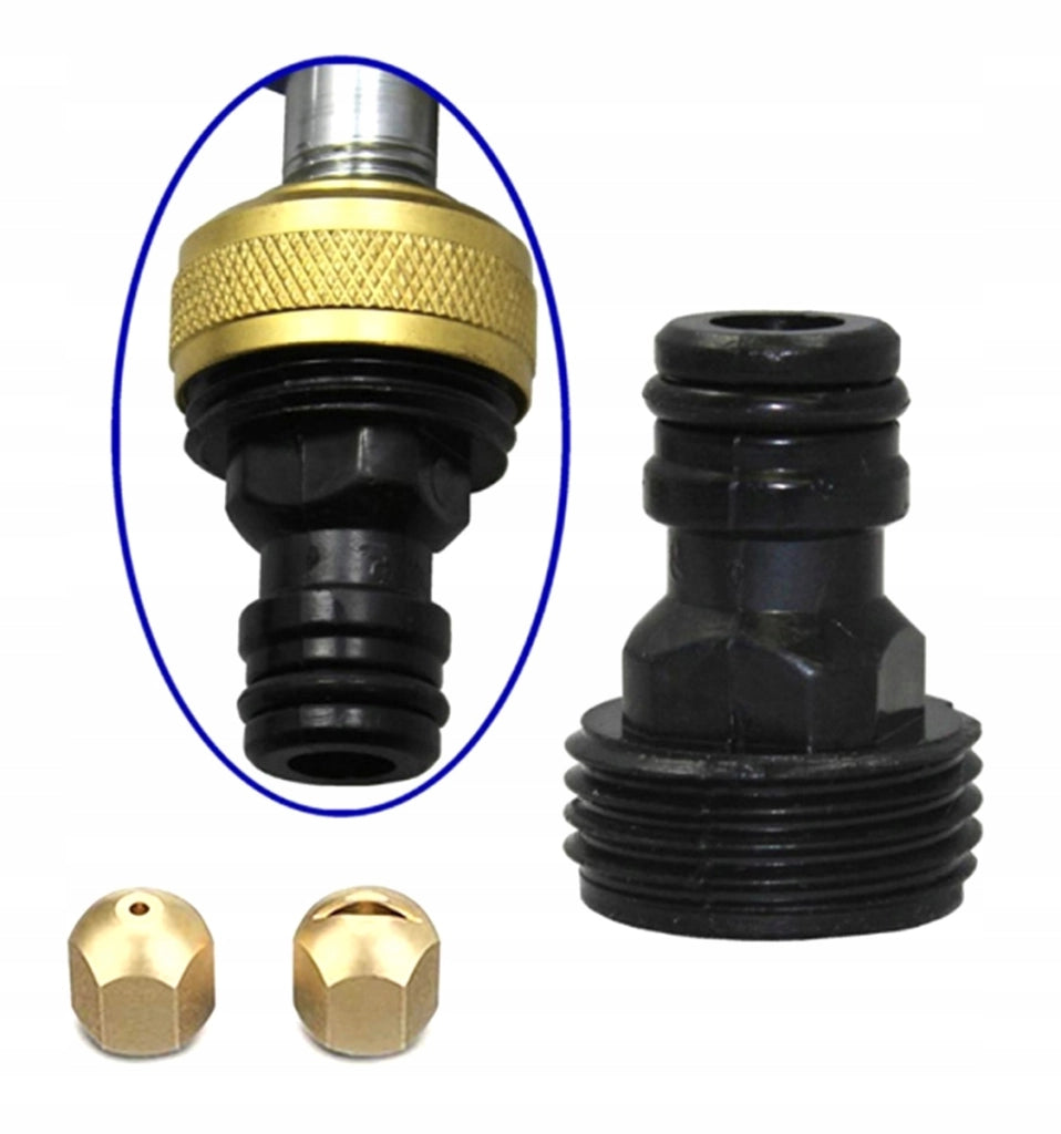 Lancia a Pressione per Tubo da Giardino 3/4" SET4 – Alluminio, 3 Ugelli, 25 Bar | Distanza 15m