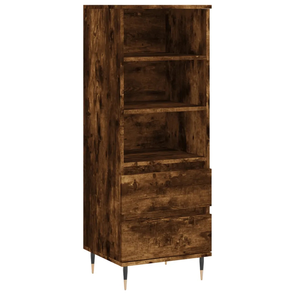 Credenza | Madia | Buffet da pranzo | Armadio da pranzo Rovere Fumo 40x36x110 cm in Legno Multistrato