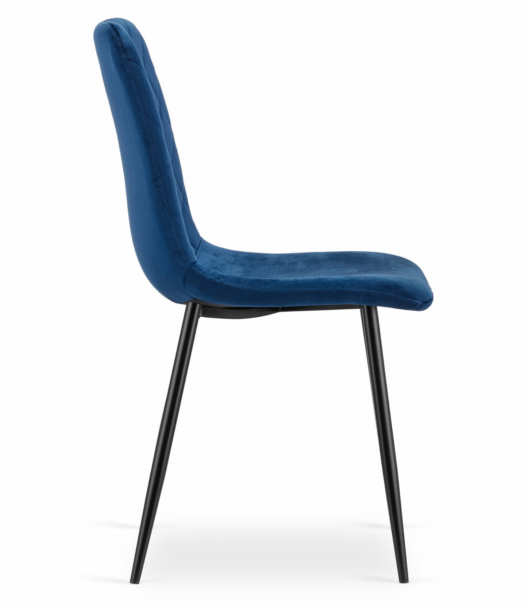 Sedia VALORA TURIN - Design ergonomico in velluto blu navy x 2