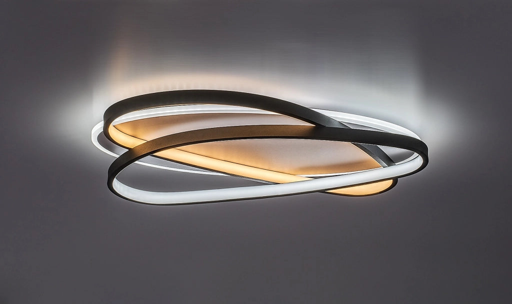 Plafoniera LED decorativa Brantiel 3 luci Rabalux nero/bianco