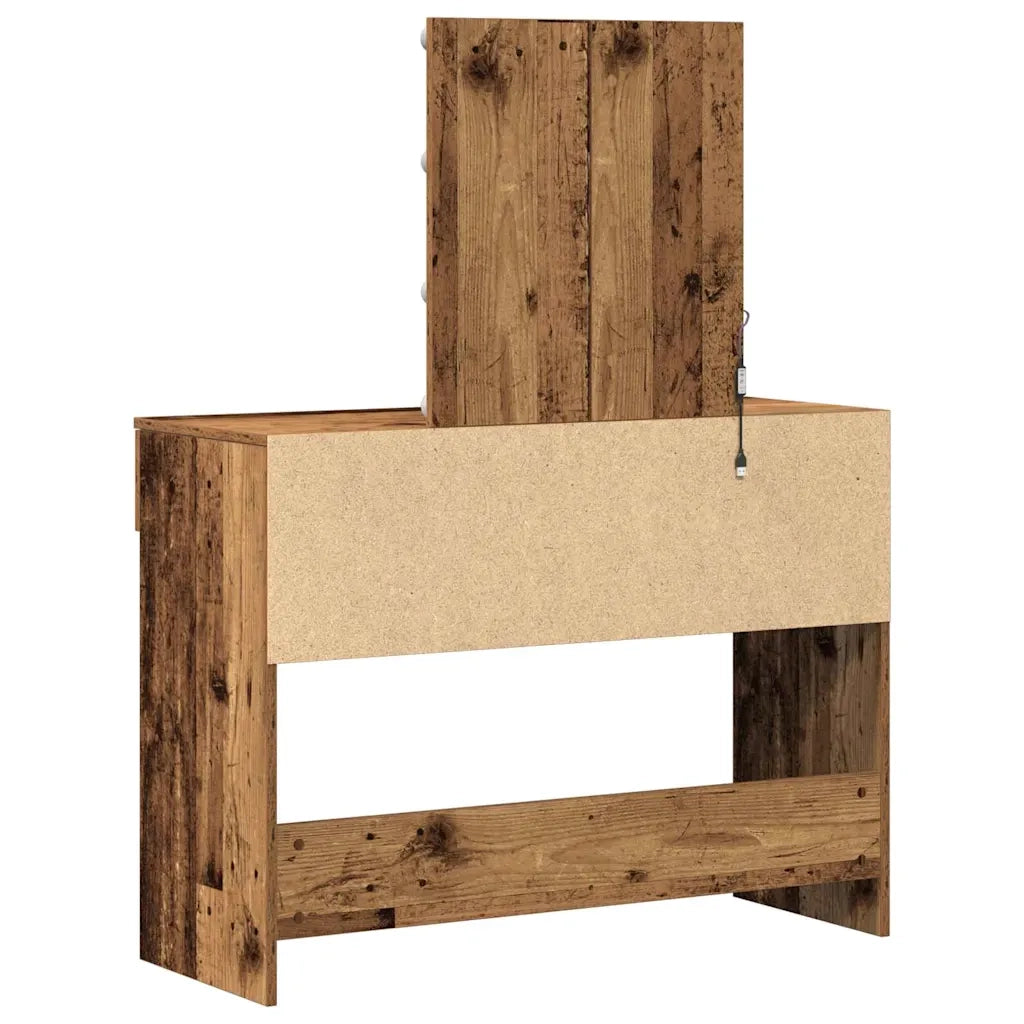 Toeletta | Tavolo da Trucco con cassetto Legno vecchio 100 x 40 x 130 cm