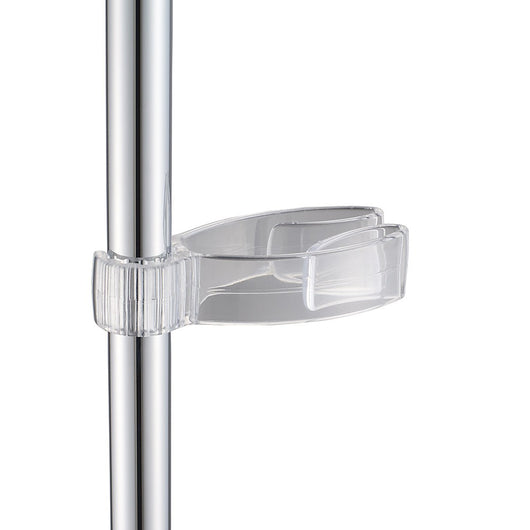 Gancio hook trasparente per aste o colonne doccia