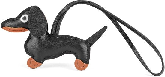 Manicotto per chiavi con disegno di un cane - Manicotto per chiavi in pelle - Manicotto per chiavi artigianale - Manicotto per chiavi con animale - Manicotto per chiavi compatto e leggero - Ideale come regalo per gli amanti dei cani - Cordino per chiavi