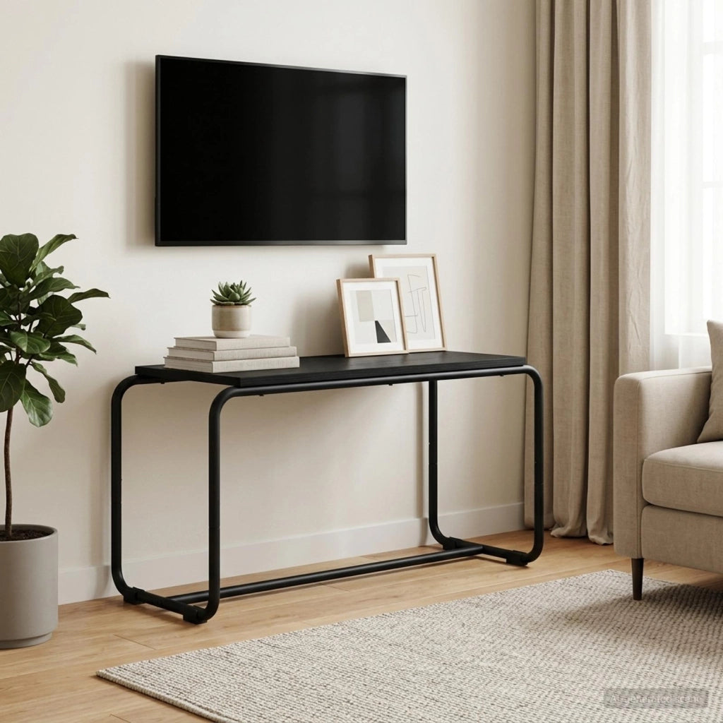Supporto TV 80 x 35.5 x 42 cm Rovere Nero Legno ingegnerizzato 8007882