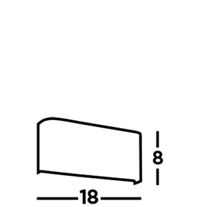 Applique Moderna Match Box Alluminio Cromo Policarbonato Led 10W