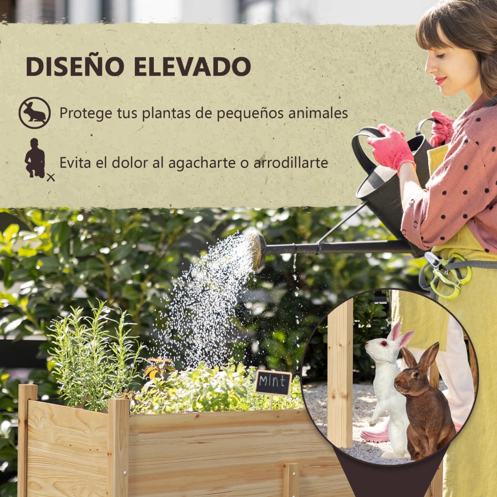 Letto rialzato da giardino 115x55x80 cm ¨C zephmum ¨C verde