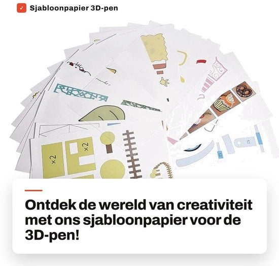 Papello di stampa per 3D pen, 20 pezzi, 250 mm x 170 mm, disegni per graffiti e cartoon.