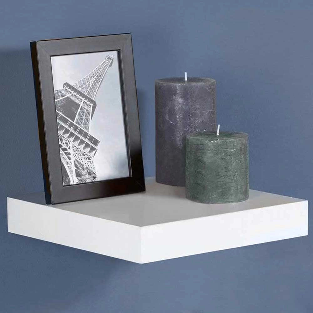 Mensola Parete Quadrata Scaffale 25x25x4cm Libreria Legno MDF Bianco Moderna