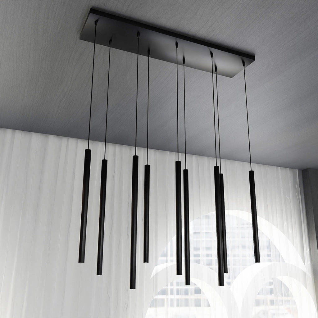 Lampada a sospensione Selter in acciaio nero opaco