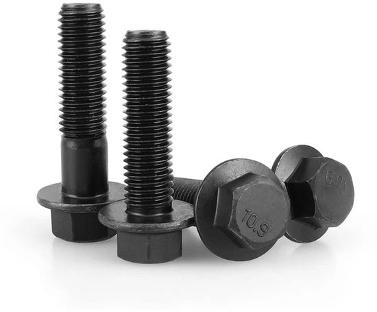 Viti a flangia M8x20mm - Viti a 6 gusci - Acciaio galvanizzato - 4 pezzi - Resistente alla corrosione - Alta resistenza al trascinamento - Viti a flangia con viti a flangia