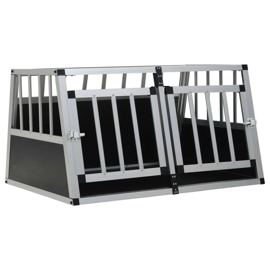 Trasportino per cani con doppia porta 89 x 69 x 50 cm nero 02_0000063