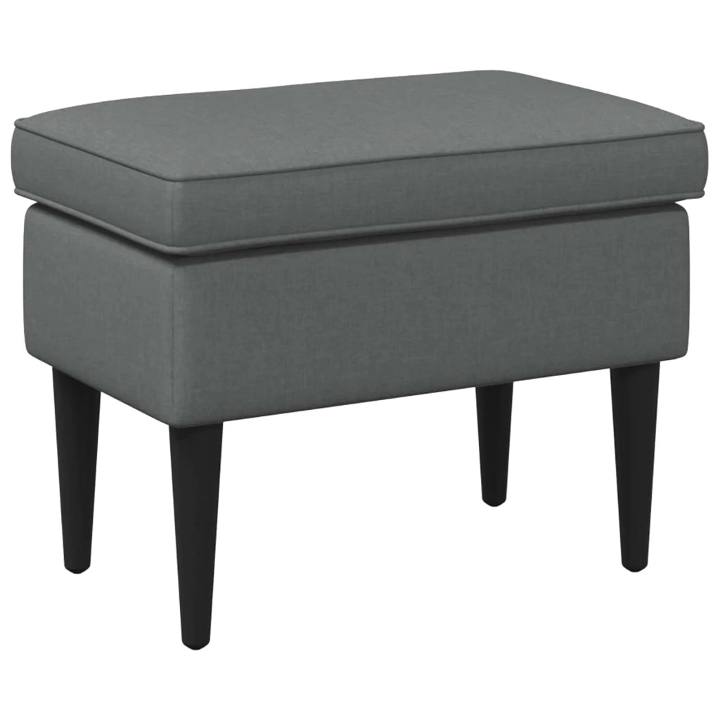 Poggiapiedi Grigio Scuro 55 x 35 x 41 cm Tessuto