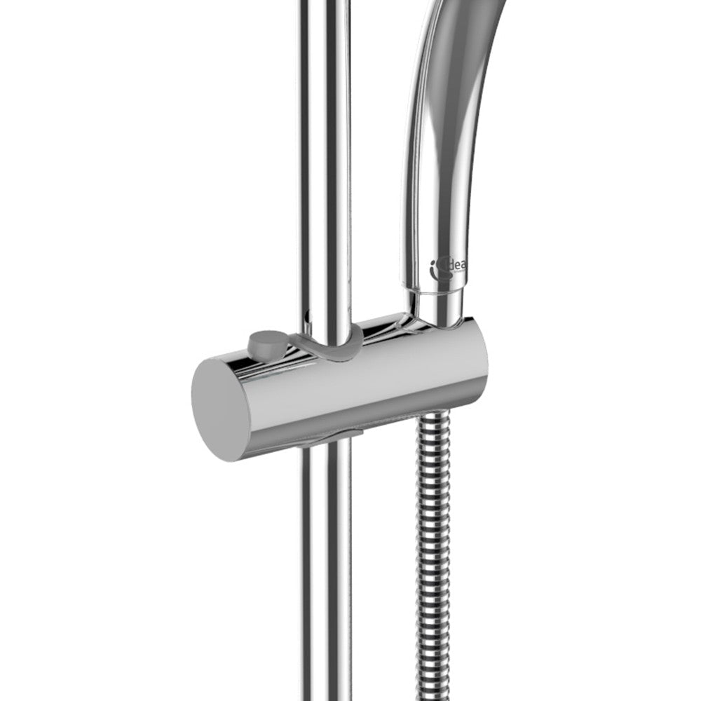 Saliscendi serie idealjeat cromato con doccino a 3 getti