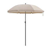 Ombrellone da giardino diametro 1,6 m parasole UPF 50+ inclinabile portatile resistente al vento stecche in fibra di vetro con sacca color tortora 12_0001822
