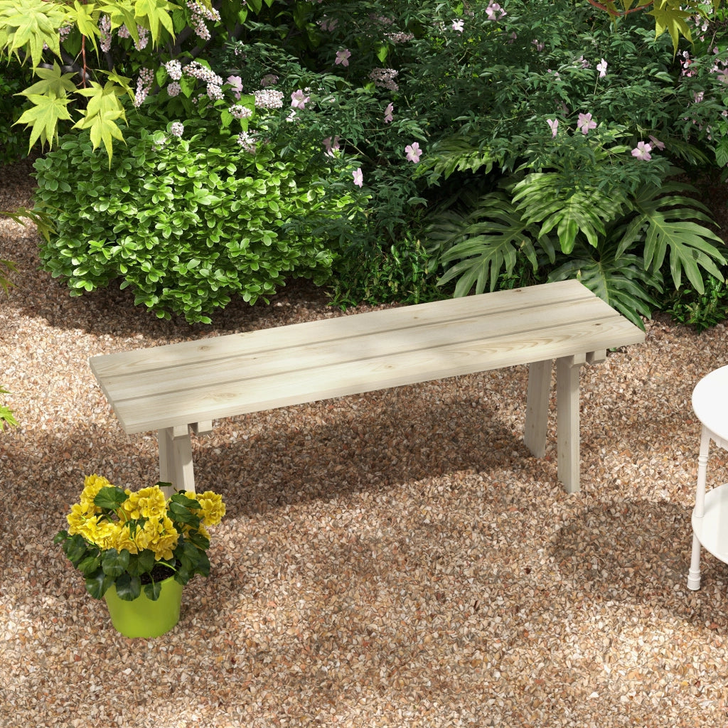 Panchina in Legno 2 Posti ¨C zephmum ¨C Naturale 130x38x45 cm