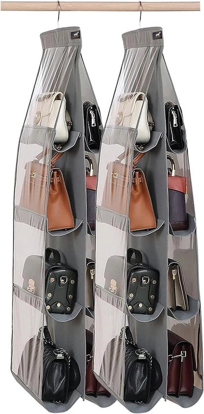 Organizzatore di borsa da viaggio - Borsa da viaggio con 8 compartimenti - Finestra trasparente - 2 pezzi