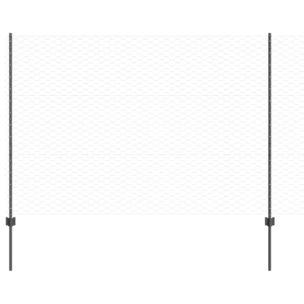 Set di Recinzione Set di 2 Grigio Metallo 25 x 1.5 m Robusto