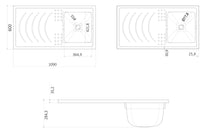 Lavatoio e Coprilavatrice in PVC 109x60x89 cm Forlani Tidy Bianco Lato Destro