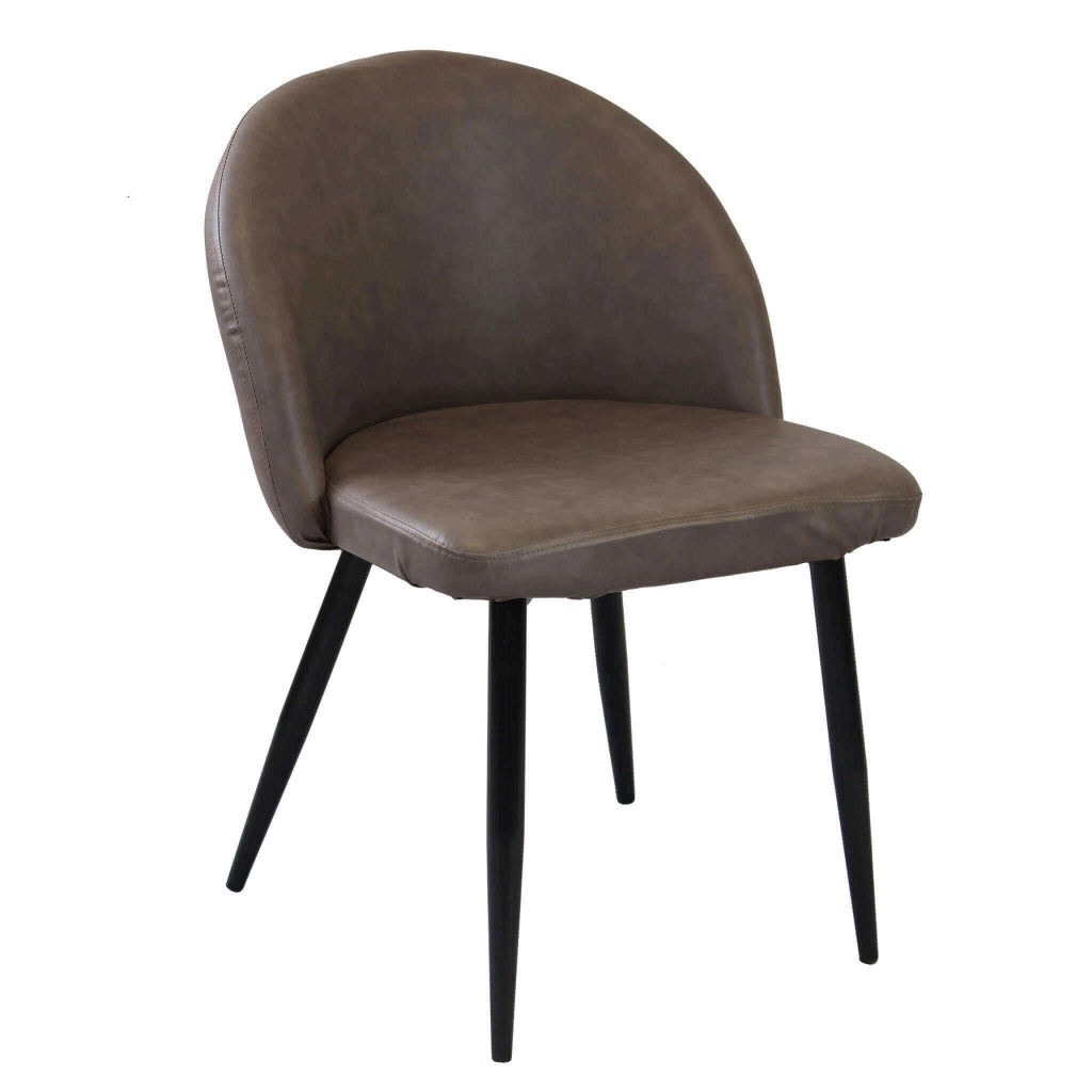 Poltrona per Sala da Pranzo in Ecopelle Metallo cm 44x47x78 - POO