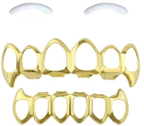 Accessori da Party per Denti - Grills in Rame di Alta Qualità - Decorazione Lussuosa - Facile da Indossare - Ideale per Feste - Grills per Denti