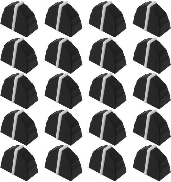 Equalizzatore Fader Cap 20 pezzi - 11,2x8,6x6mm - Adatto per 4mm - Gomma - Lunga durata - Facile da installare - Fader cap