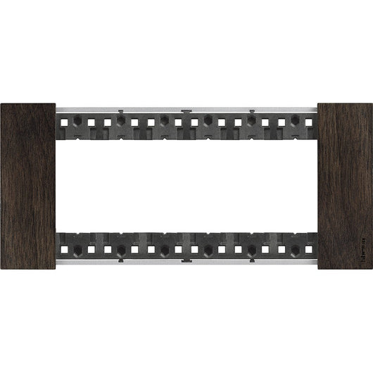 Placca Bticino Living Now 6 moduli colore legno Noce KA4806LG