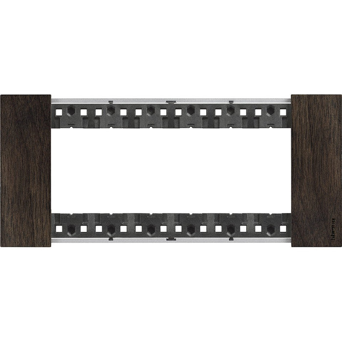 Placca Bticino Living Now 6 moduli colore legno Noce KA4806LG