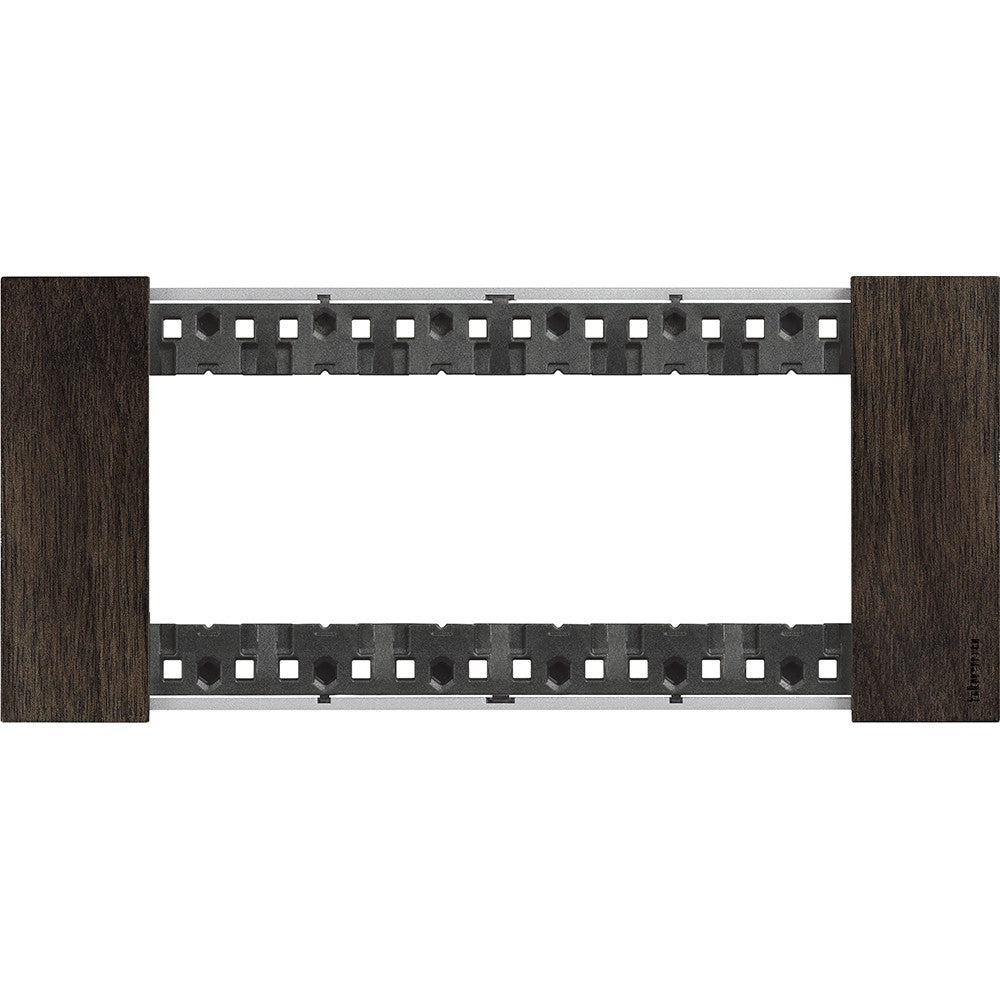 Placca Bticino Living Now 6 moduli colore legno Noce KA4806LG