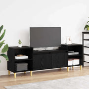Mobile TV 160 x 35 x 55 cm Rovere Nero Legno ingegnerizzato 881026