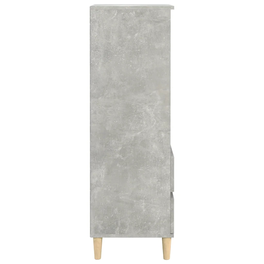 Credenza | Madia | Buffet da pranzo | Armadio da pranzo Grigio Cemento 40x36x110 cm in Legno Multistrato