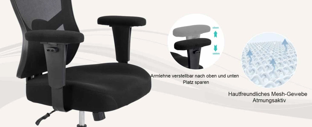 Sedia da ufficio girevole ¨C Minimal ¨C nero, struttura in metallo