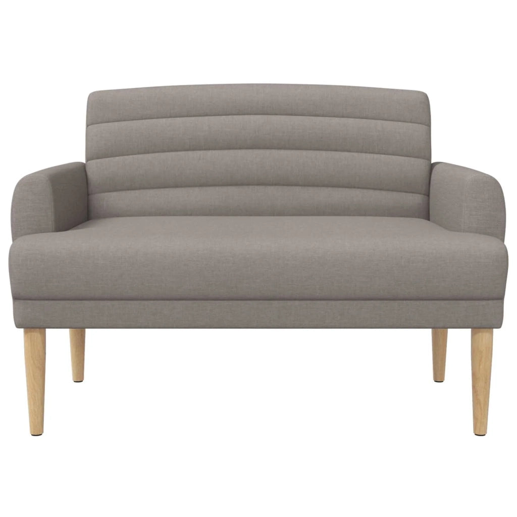 Loveseat con bottoni imbottiti Tortora 116 x 67 x 80 cm Tessuto 42041781