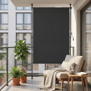 Tenda da sole verticale con morsetto, 150 x 310 cm, tenda da sole verticale allungabile, senza forature,con manovella, protezione solare dal vento, per balcone, giardino,terrazza