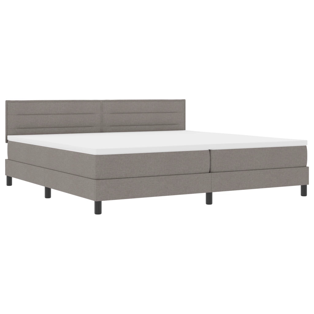 Letto a Rete con Materasso e LED Taupe 200x200 cm Tessuto