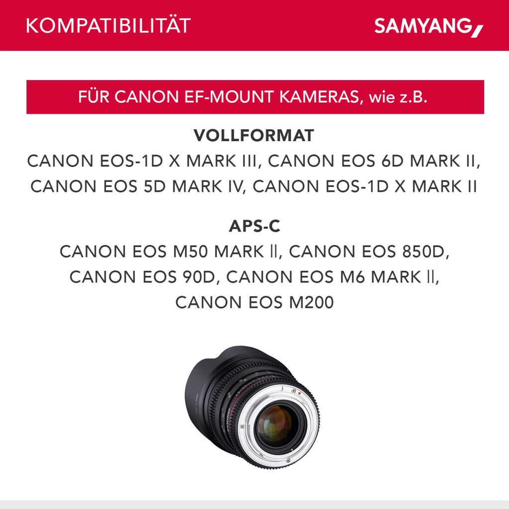 50/1.5 Obiettivo Video DSLR Canon EF a fuoco manuale 0.8 ingranaggi, obiettivo ritratto nero, 50mm