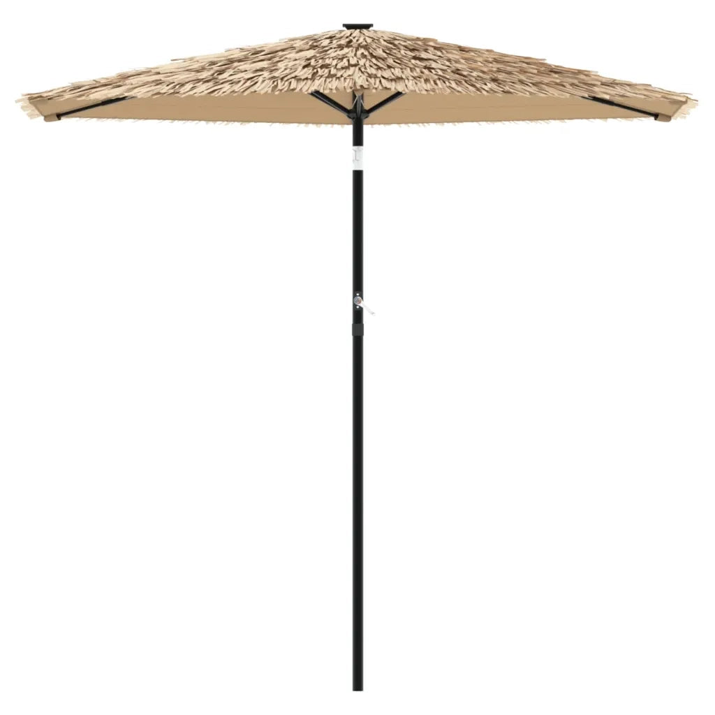 Ombrellone Giardino-Ombrello da Balcone con Palo in Acciaio Marrone 223x223x213 cm