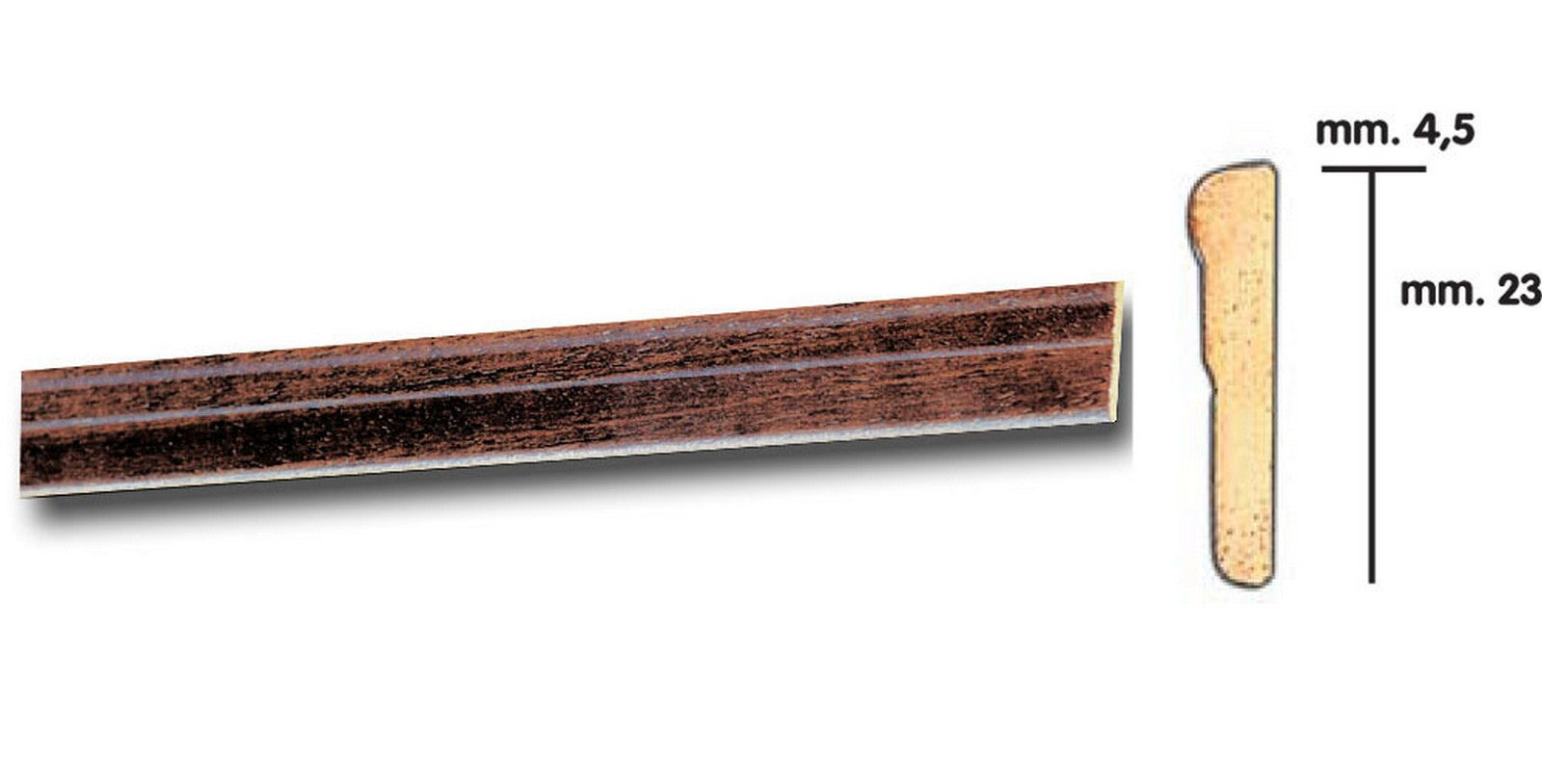 cornice per parati 4,5x23 barocco 200 cm noce mansonia cod:ferx.19599
