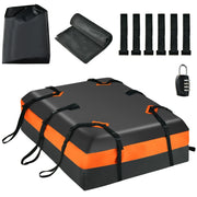 Borsa da tetto per auto per il trasporto 112 x 86 x 43 cm impermeabile con tappetino antiscivolo e sicurezza rinforzata PVC arancione e nero 20_0009950