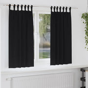 vidaXL Tende con tende 2 pcs Nero Poliestere