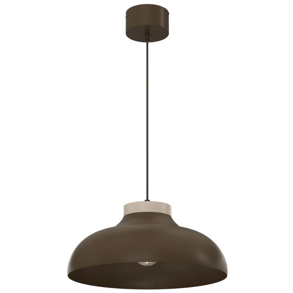 Lampada a sospensione Basca 1xE27 marrone/beige Luminex