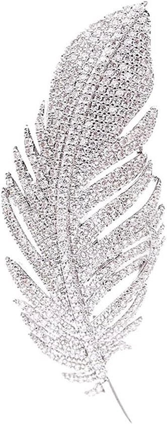 Broche a spillo con cristallo strass per donne e uomini - Disegno foglia delicatoSpille eleganti per abiti da cerimonia - Accessori per matrimoni e compleanni