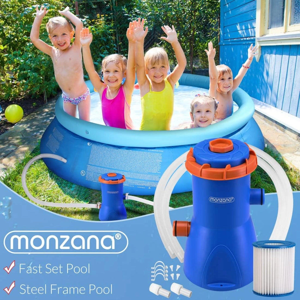 Sistema di Filtraggio a Cartuccia MZP30 Portata 2280 L/h 30 W Pompa Filtro per Piscina
